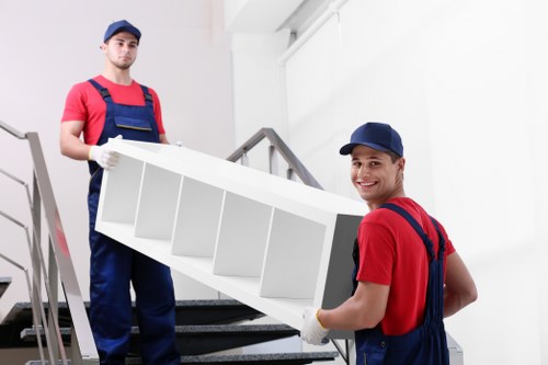 Checklist and packing materials used for a business relocation