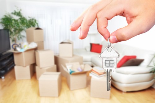 Professional removals team loading belongings for an Earlsfield house move