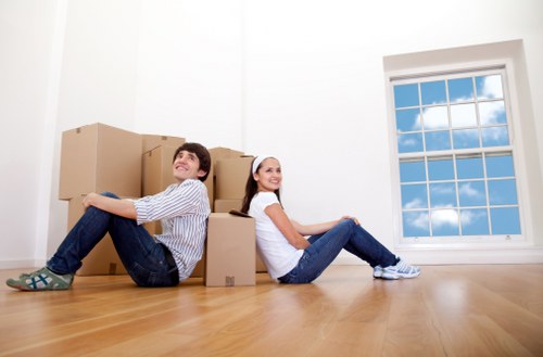 Loading furniture and boxes into a removal van in Earlsfield