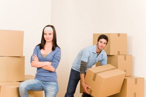 Careful unloading during a local house removal