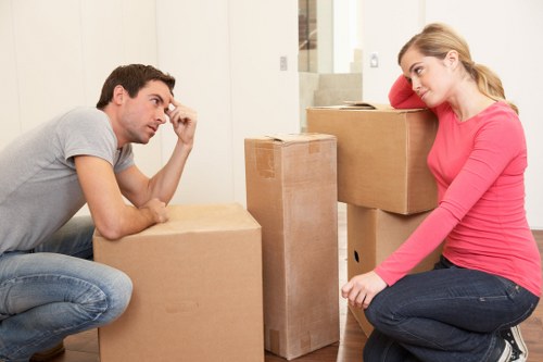 Loading furniture and boxes into a removals van in Earlsfield