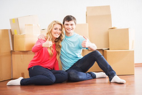 Local team collecting a sofa and household furniture in Earlsfield