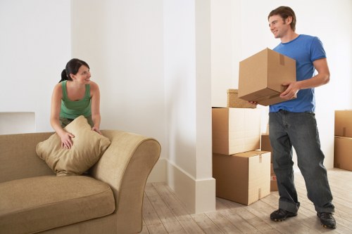 Careful unpacking of home contents in an Earlsfield property